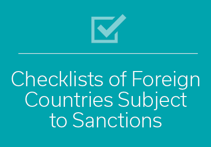 checklist-foreign-countries-subject-sanctions