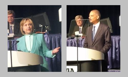 Hillary Clinton and Eric Holder