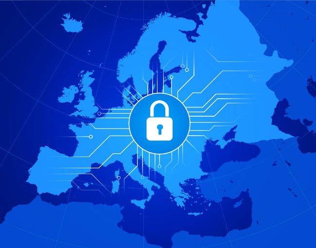 Illustration of cybersecurity for the EU