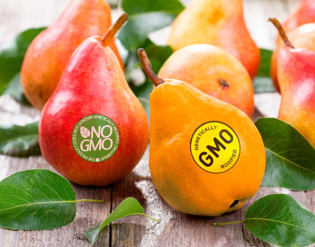 GMO labeled fruit