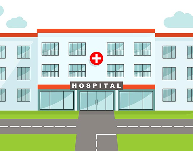 detailed-illustration-of--medical-center-building-in-a-flat-style_24818161443_o