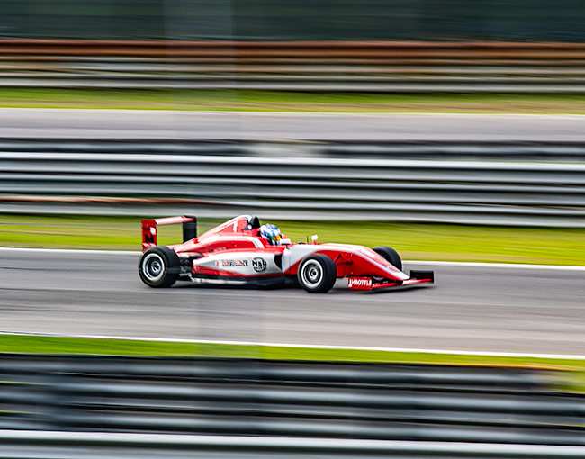 A formula one car racing on a track