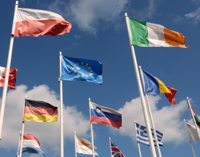 european union flags