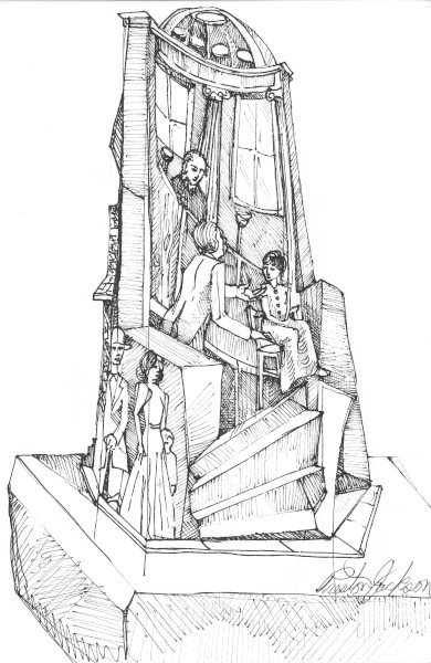 Artist's rendering of the Freedom Suits Memorial by Preston Jackson