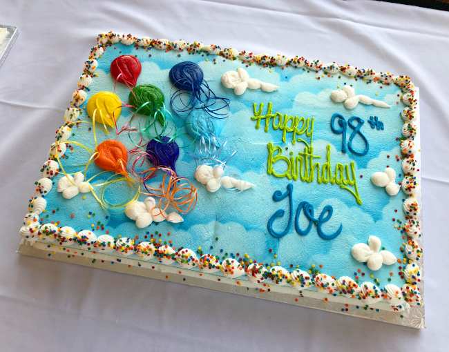 Birthday cake for Joe Logan